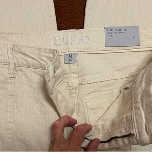 Cupio Women's Cream Cargo Pants